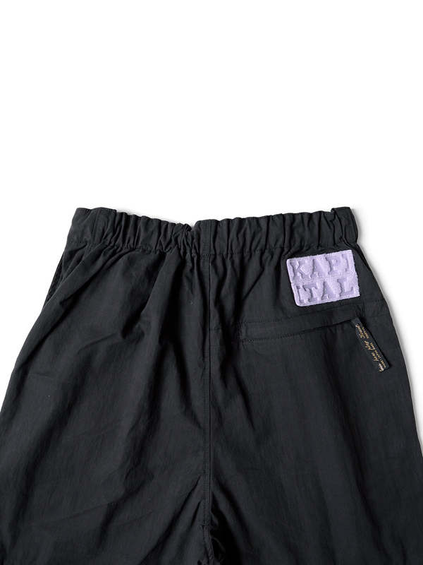 Kapital Rip Stop Nouvelle Shuttle Shorts - Black/Orange