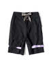 Kapital Rip Stop Nouvelle Shuttle Shorts - Black/Purple - Thumbnail 1