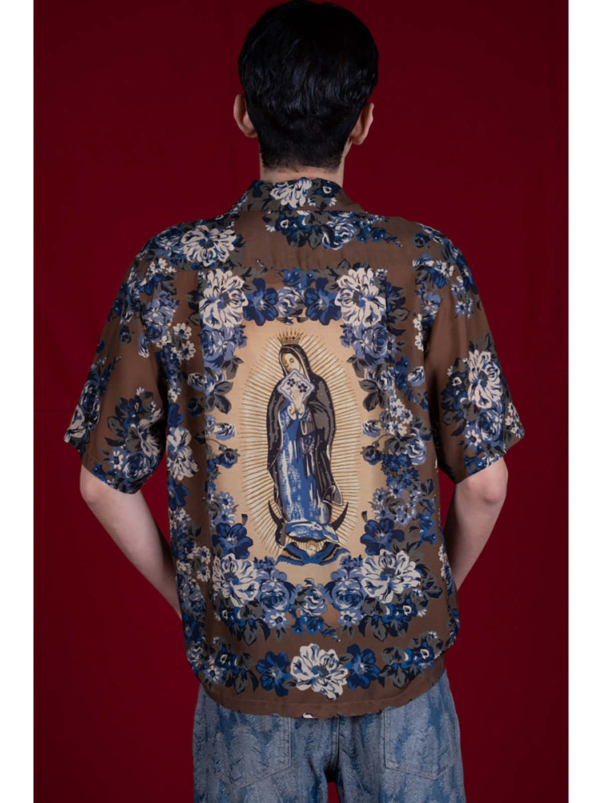 Kapital Silk Rayon Champetre Maria Wrangle Collar Aloha Shirt