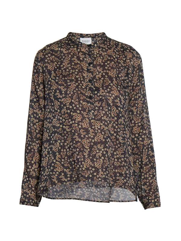 isabel marant etoile Maria Top - Black/Ochre | Garmentory