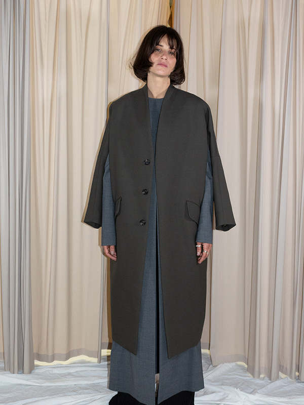 MM6 Maison Margiela Cocoon Coat - Loden | Garmentory