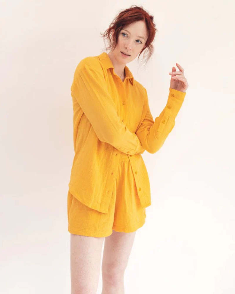 Salt and Umber Maui Long Sleeve Shirt Mango Garmentory