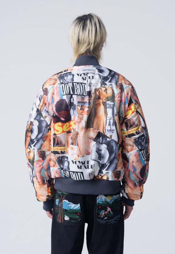 Carne Bollente Hidden Pleasures Bomber Jacket - Grey | Garmentory