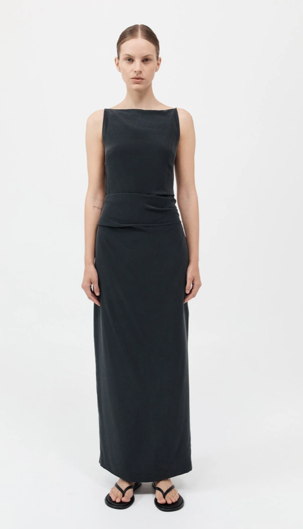 St. Agni Silk Tuck Dress - Black St. Agni Silk Tuck Dress - Black