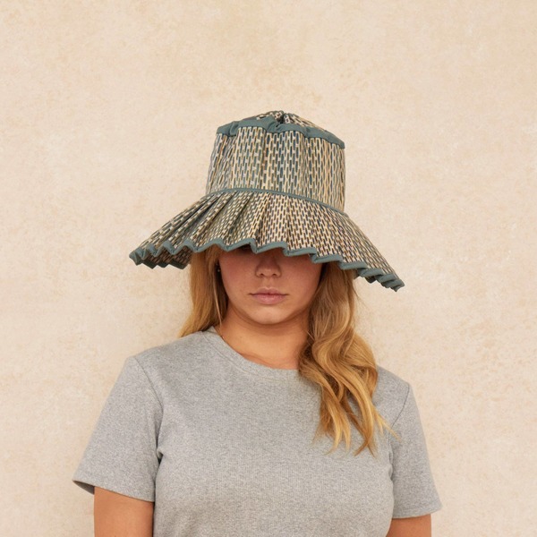 Lorna Murray Burano Midi Brim Capri Hat - Dusty Blue