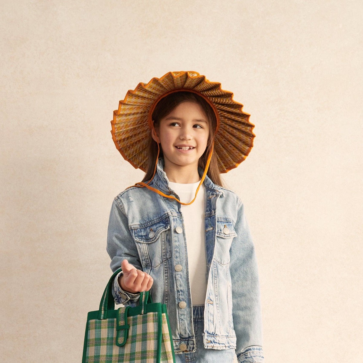 Kids Lorna Murray sundeck luxe capri child hat - Milk White/Butter