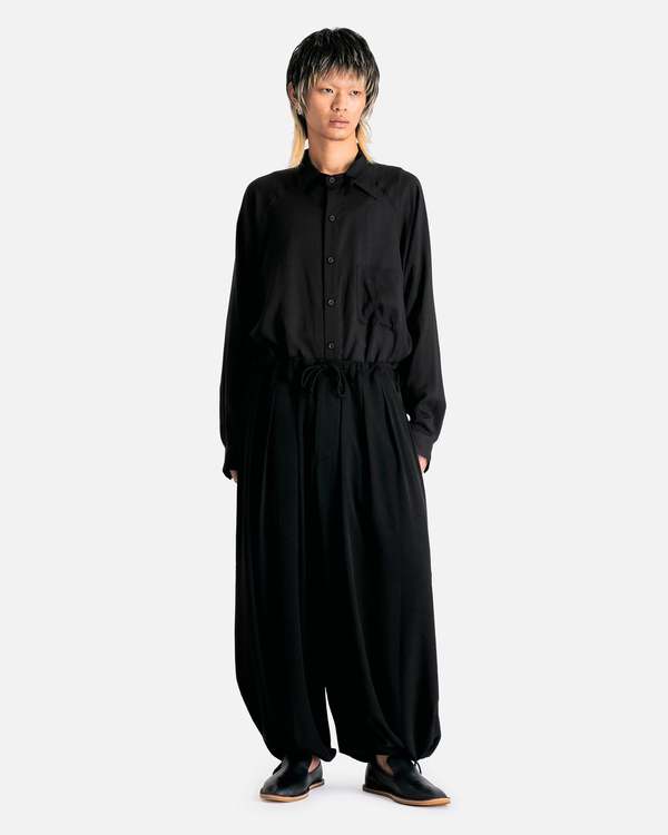 パンツ GABARDINE U-STANDARD BALLOON PANTS Yohji Yamamoto Pour Homme U Standard Balloon Pants - Black