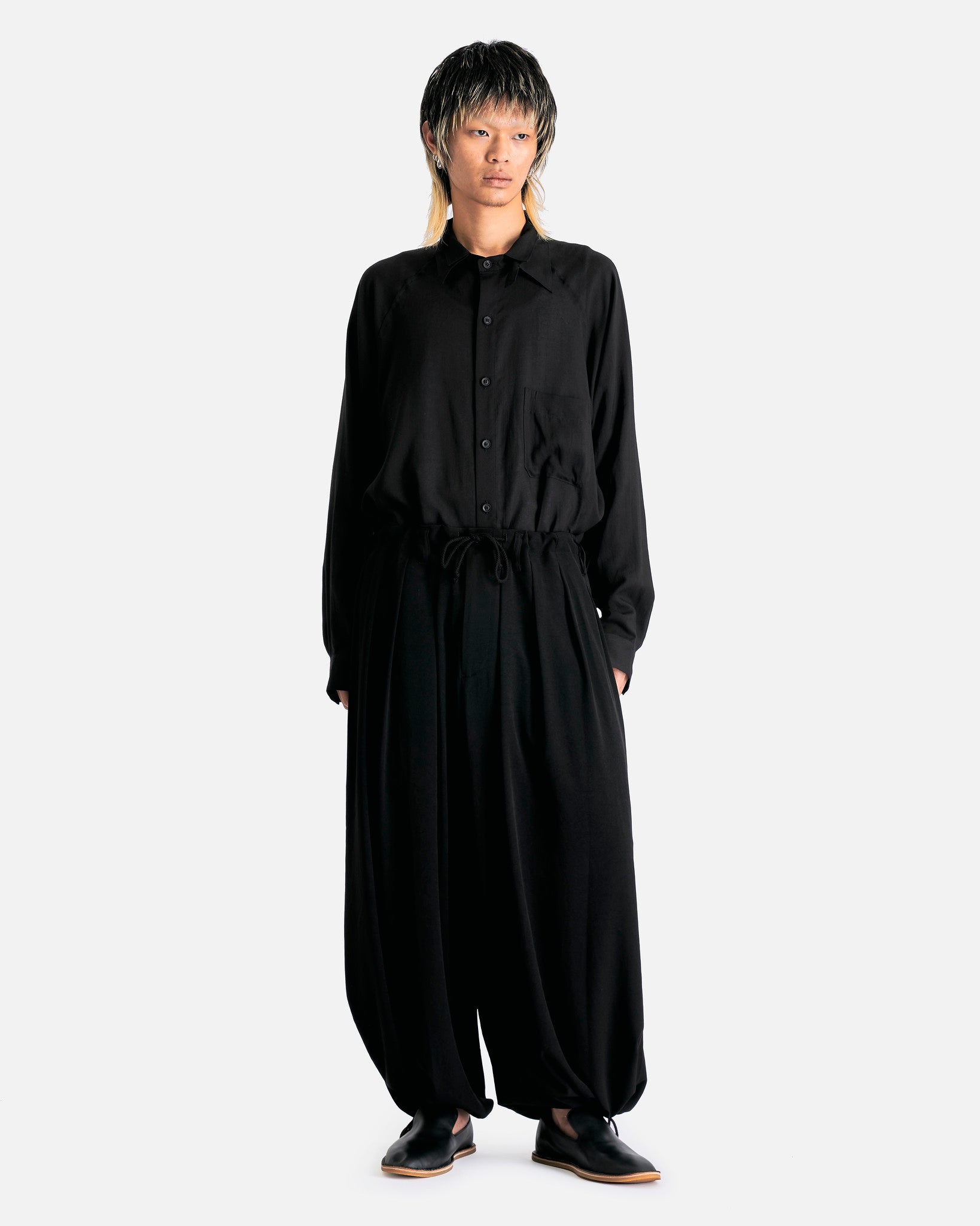 パンツ Yohji Yamamoto STANDARD BALLON PANTS M Yohji Yamamoto POUR HOMME Fine Balloon Pants （Black
