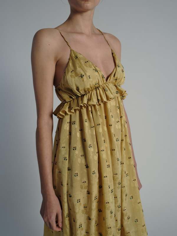 Saint Art Sara Metallic Dress - Gold | Garmentory Saint Art Sara Metallic Dress - Gold | Garmentory