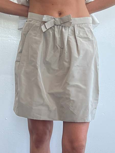 MIU MIU Pleats Ribbon Short Skirt MIU MIU Pleats Ribbon Short Skirt