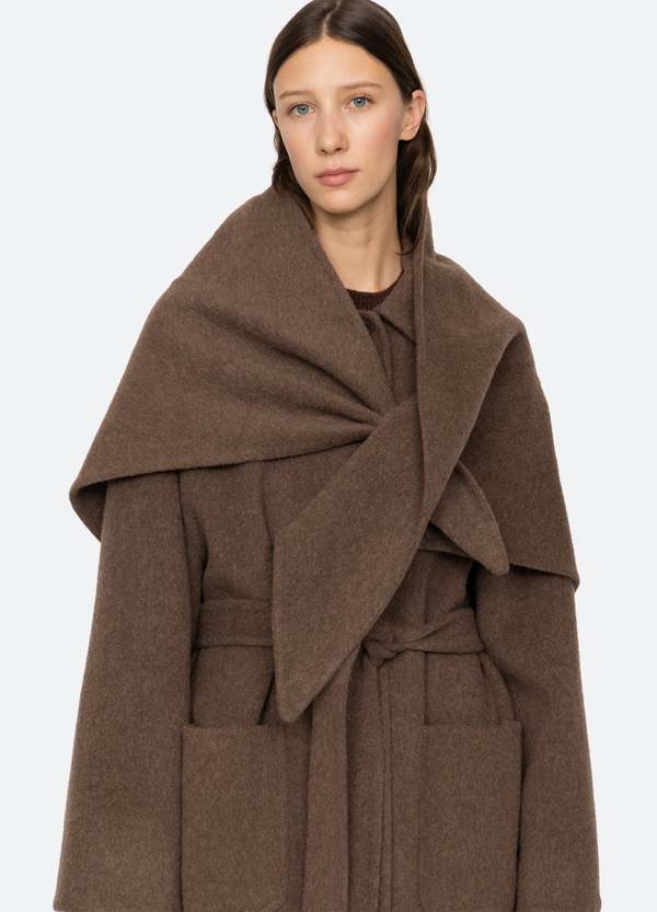 Sea NY Viv Coat - Brown/Pine | Garmentory
