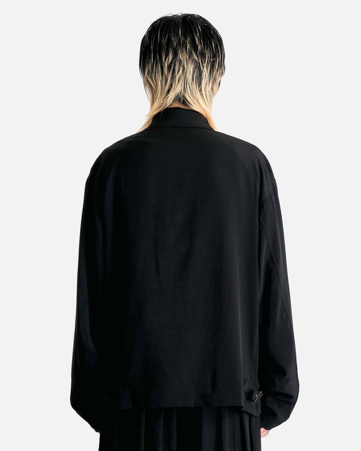 ジャケット・アウター yohji yamamoto pour homme panty time A-Zipper-Blouson-in-Black-