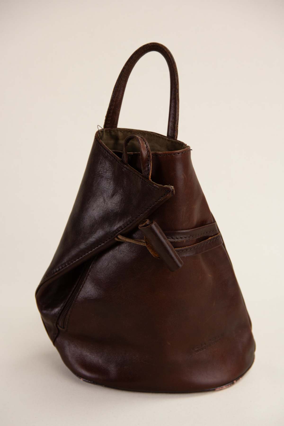 Vintage Vera Pelle Leather Backpack - Deep Brown | Garmentory display picture 1