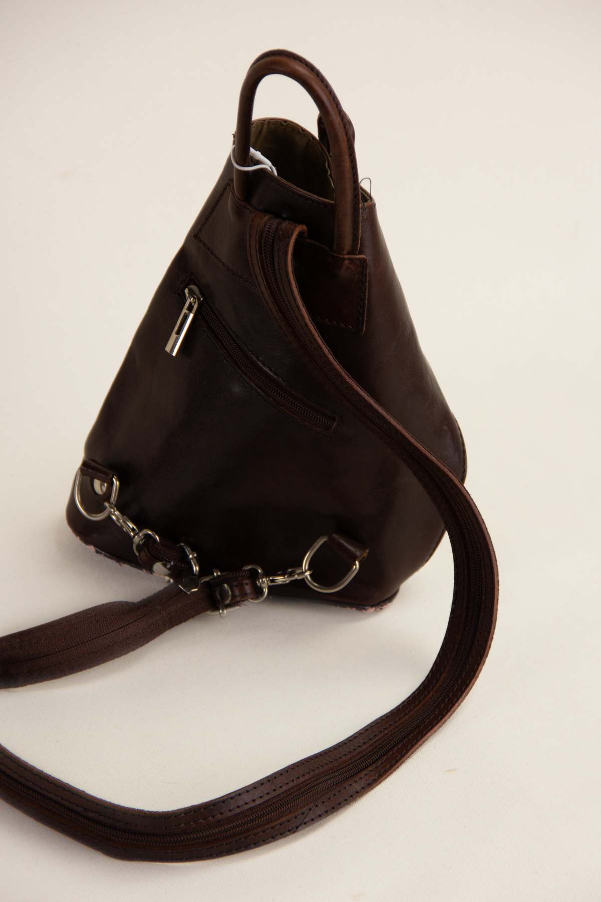 Vintage 1980\'s Vera Pelle Brown Leather Backpack Vera Pelle Leather Backpacks for Women | Mercari main image 4