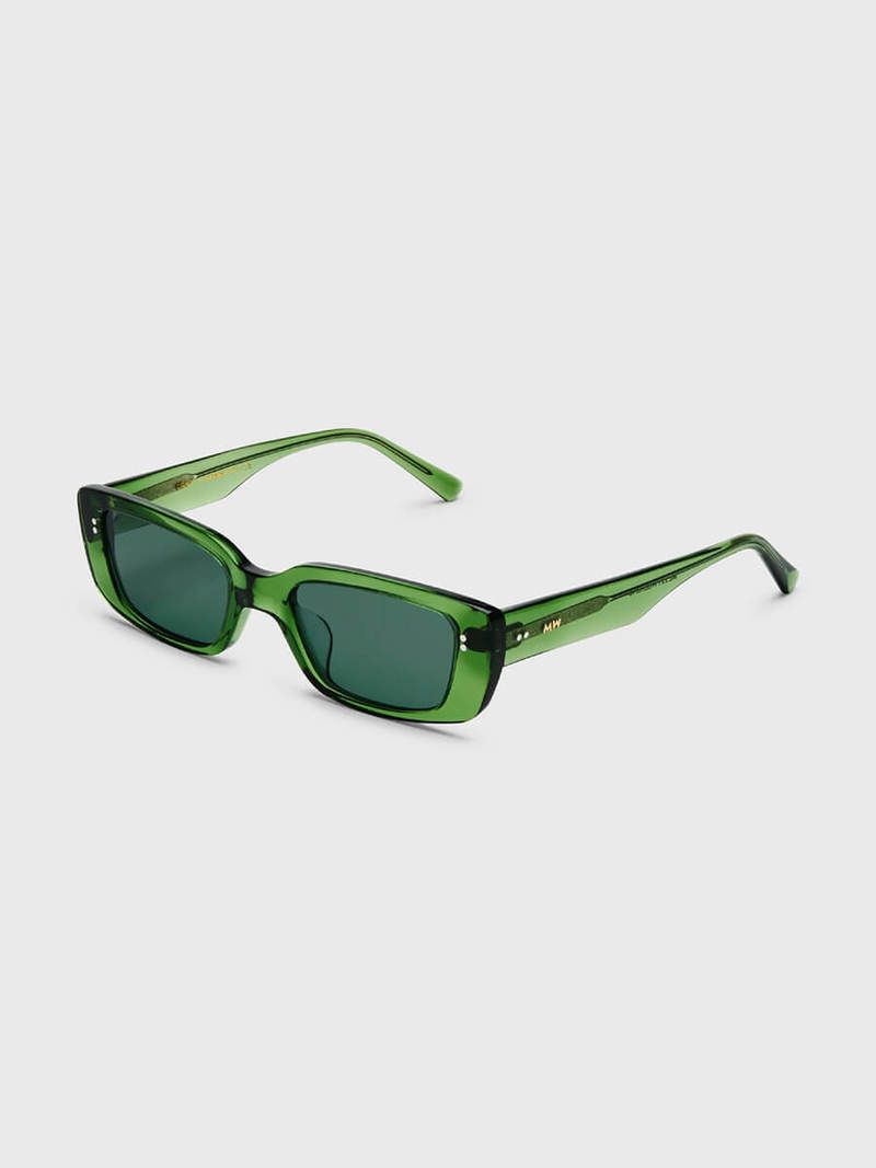 MESSY WEEKEND Grace Sunglasses - Green/Crystal
