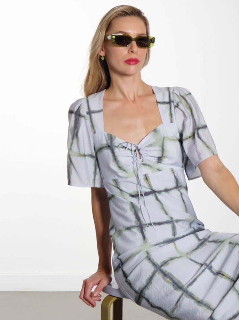 MESSY WEEKEND Grace Sunglasses - Green/Crystal