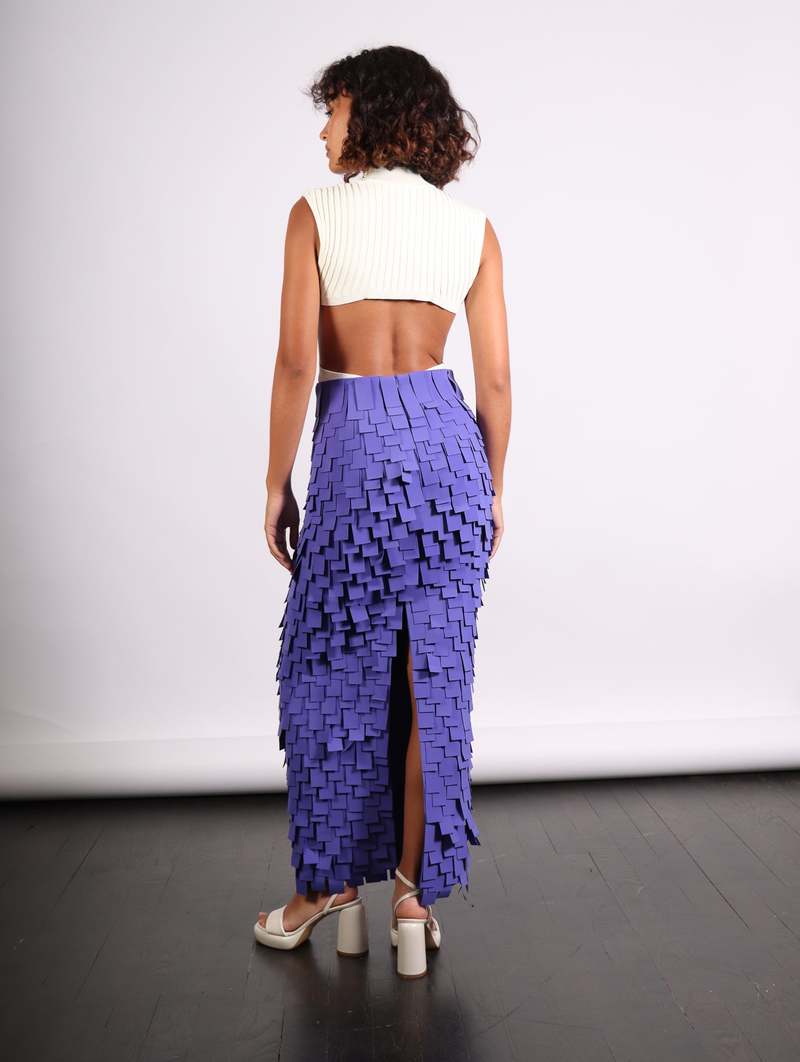 A.W.A.K.E. MODE Multi Rectangle Skirt - Purple | Garmentory