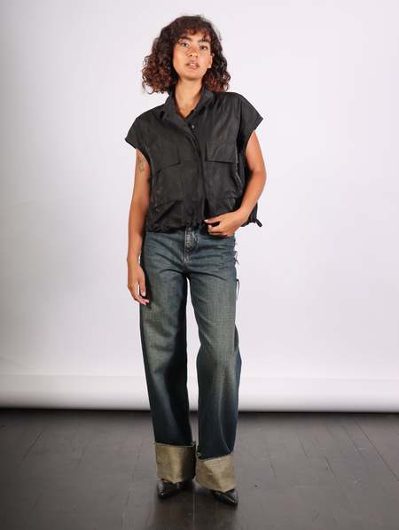 Snow どぎつかっ Peak】TAKIBI〔焚き火〕Denim Vest〔S〕Black