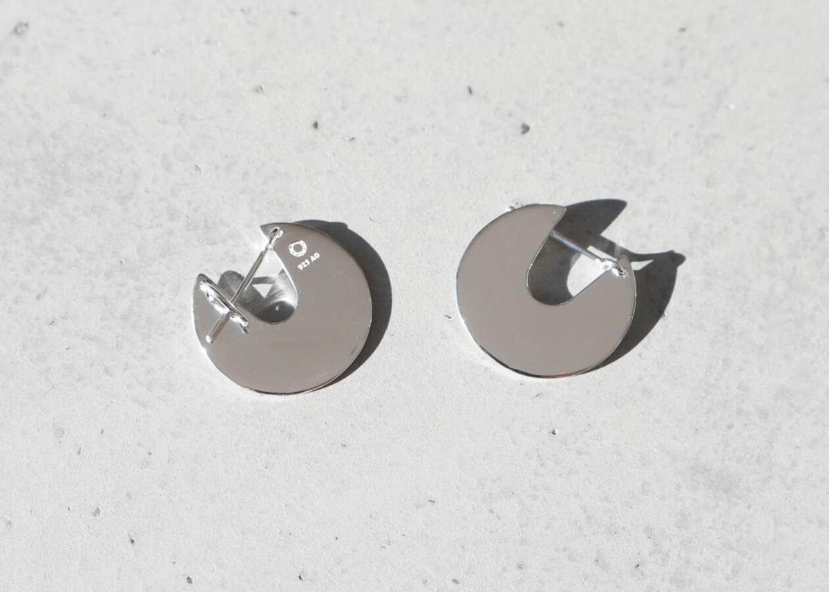 Saskia Diez Paillettes Hoop Earrings - Image 2 of 2