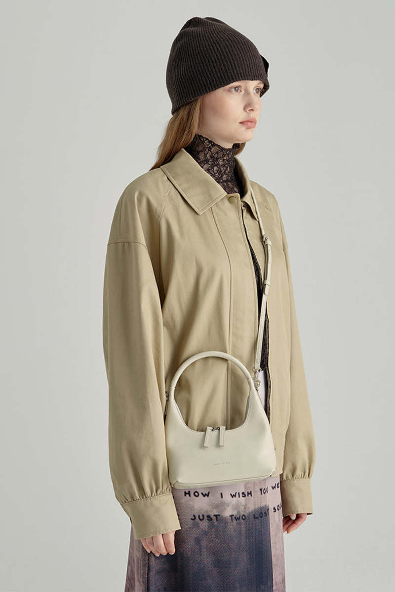 Marge Sherwood Mini Hobo Strap Bag - Glossy Cream | Garmentory