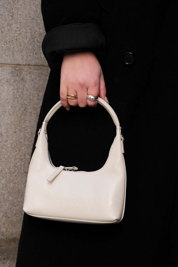 Marge Sherwood Mini Hobo Strap Bag - Glossy Cream | Garmentory