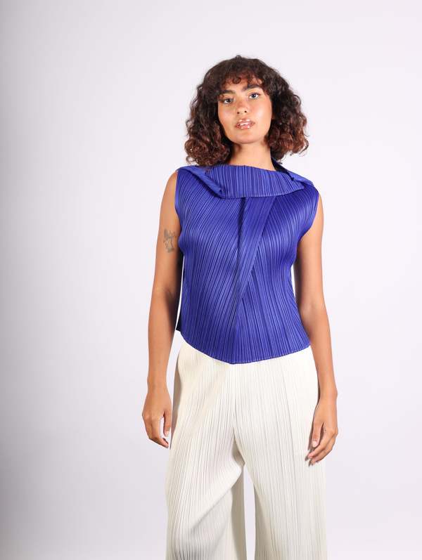 Pleats Please by Issey Miyake Monthly Colors July Top - Blue