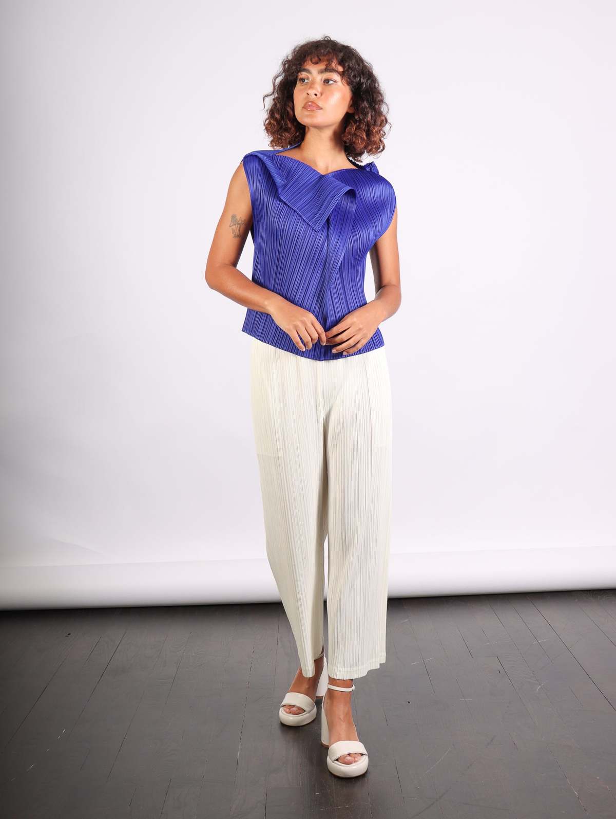 Pleats Please by Issey Miyake Monthly Colors July Top - Blue