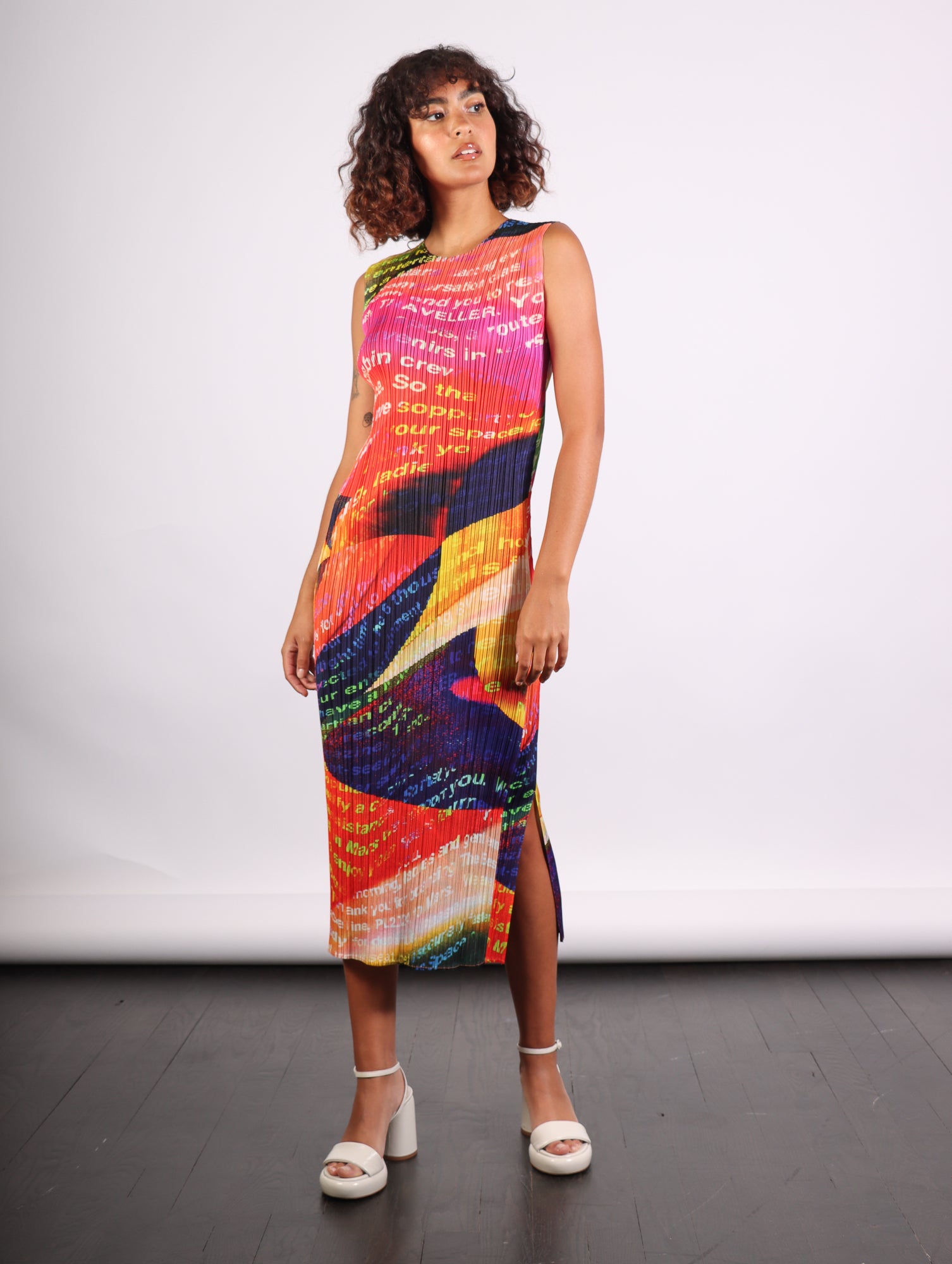 Pleats Please by Issey Miyake Voyager Dress - Sunset Orange