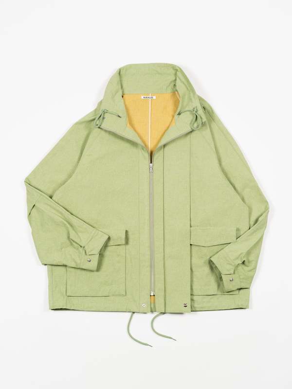 Auralee Washed Hard Twist Canvas Blouson - Green | Garmentory