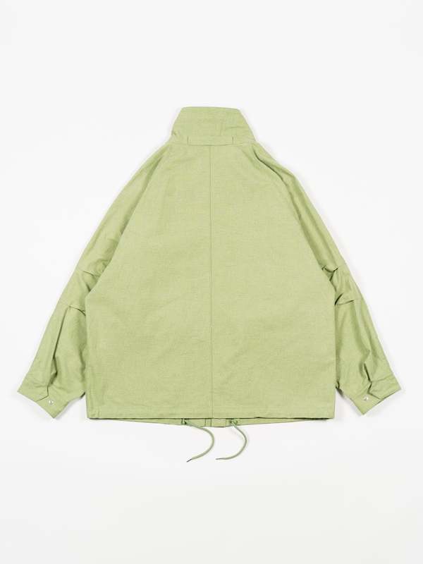 Auralee Washed Hard Twist Canvas Blouson Green