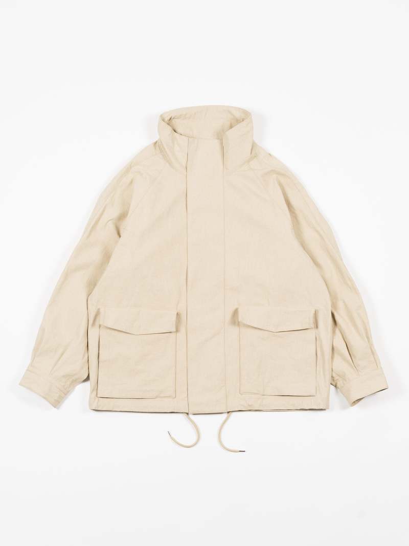Auralee Washed Hard Twist Canvas Blouson - Khaki Beige