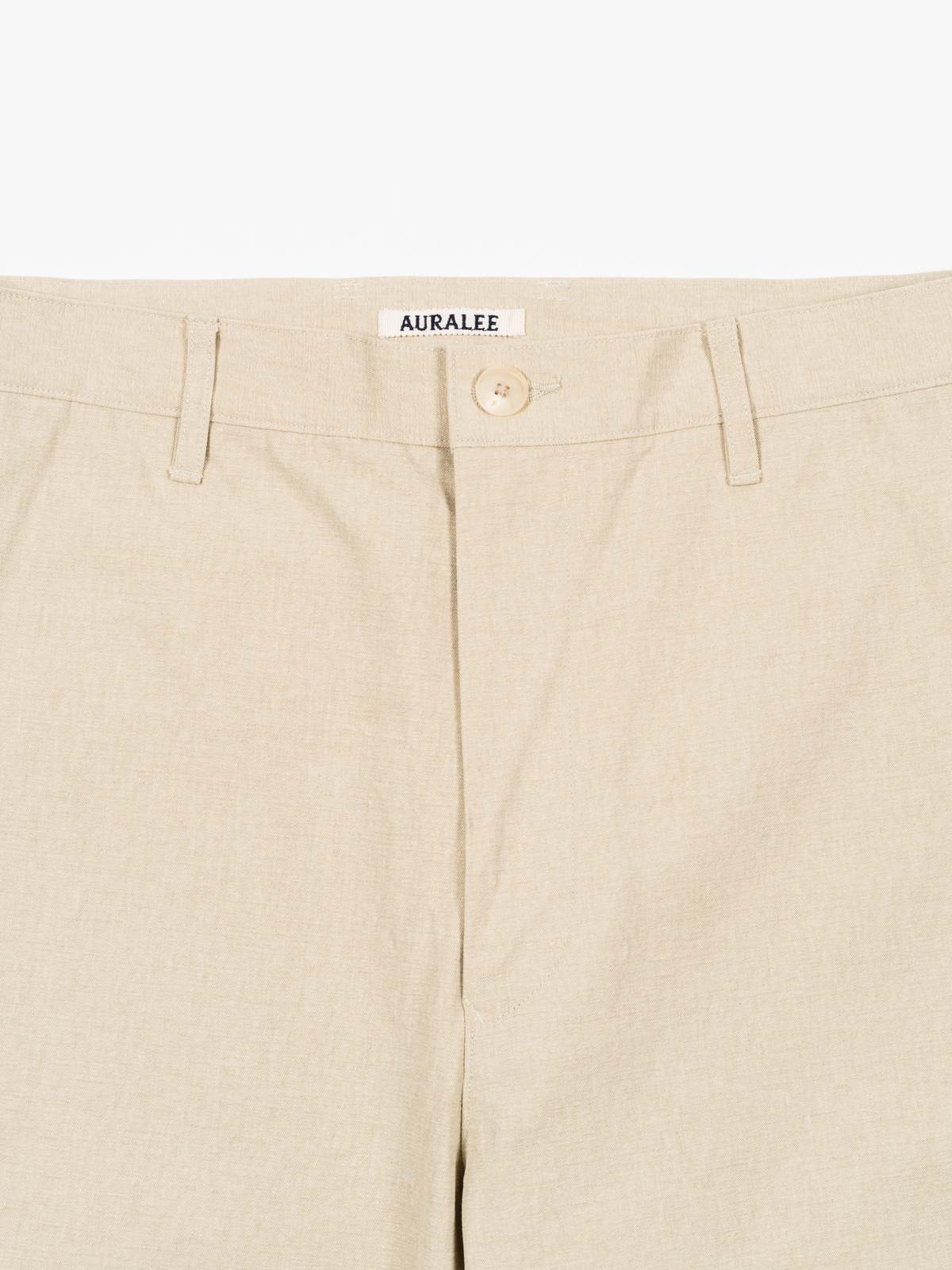 Auralee Washed Hard Twist Canvas Pants - Khaki Beige | Garmentory