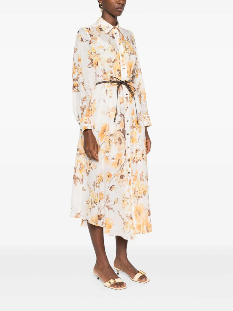 【Zimmermann】OTTIE TUCK SHIRT DRESS シャツ ミディドレス Zimmermann OTTIE TUCK SHIRT DRESS | REVERSIBLE