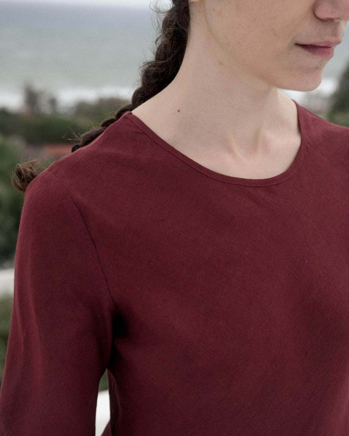 Baserange Dydine Fine Linen Long Sleeve Dress | Garmentory