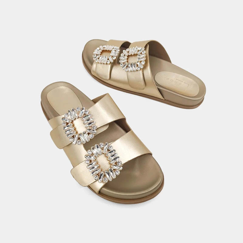 Shu Shop Gold Bridget Sandal Gold