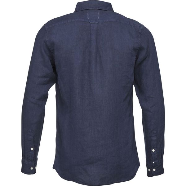 knowledge cotton apparel Fabric dyed linen shirt in total eclipse knowledge cotton apparel Fabric dyed linen shirt in total eclipse
