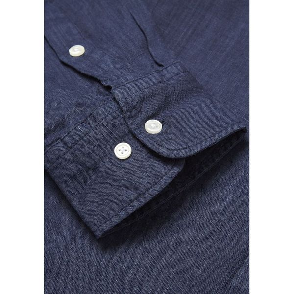 knowledge cotton apparel Fabric dyed linen shirt in total eclipse knowledge cotton apparel Fabric dyed linen shirt in total eclipse