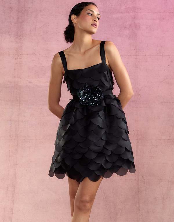 Cynthia Rowley Scalloped Petal Mini Dress | Garmentory