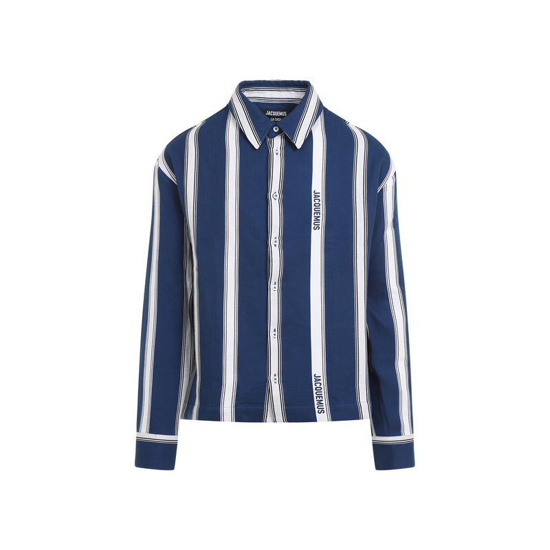 Jacquemus La Chemise Papier - Jacquard Logo Stripes White | Garmentory
