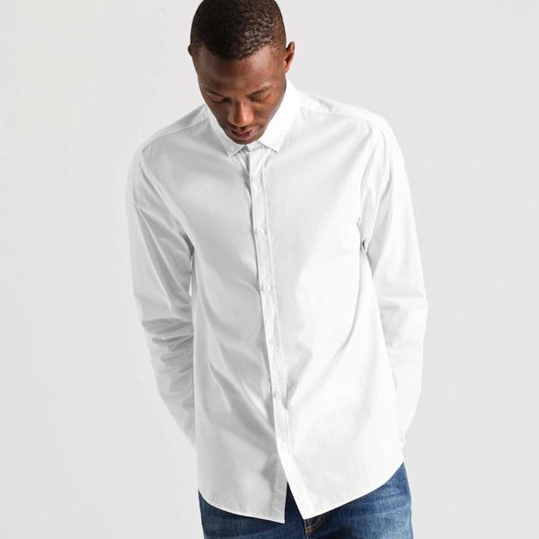 Armedangels Jacob Popeline Shirt - White Armedangels Jacob Popeline Shirt - White