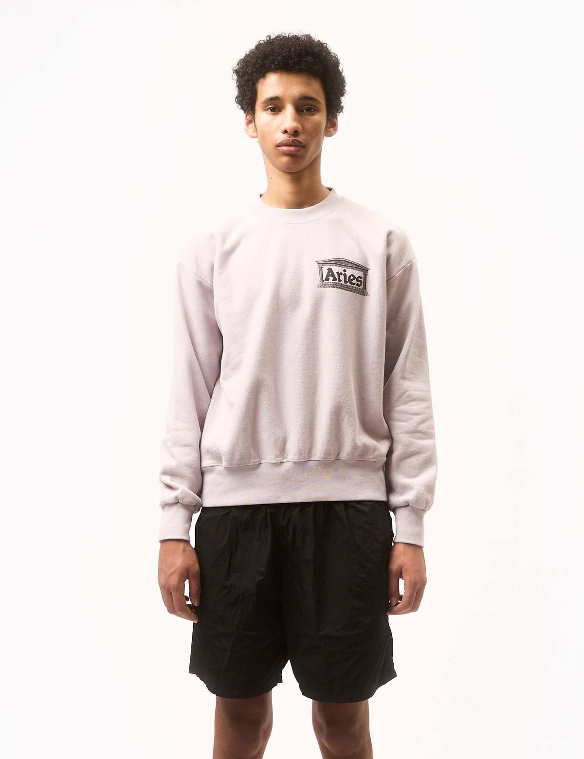 【ARIES】Aged Premium Temple Sweatshirt / LILAC Aries Arise Aged Premium Temple Sweatshirt - Lilac | Garmentory