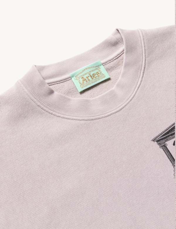 【ARIES】Aged Premium Temple Sweatshirt / LILAC Aries Premium Temple Sweatshirt Lilac Men's - SS22 - US