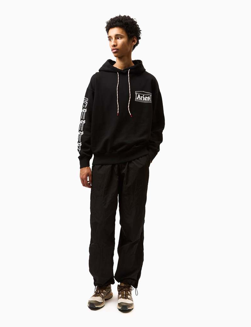 Aries Arise Column Hoodie - Black | Garmentory