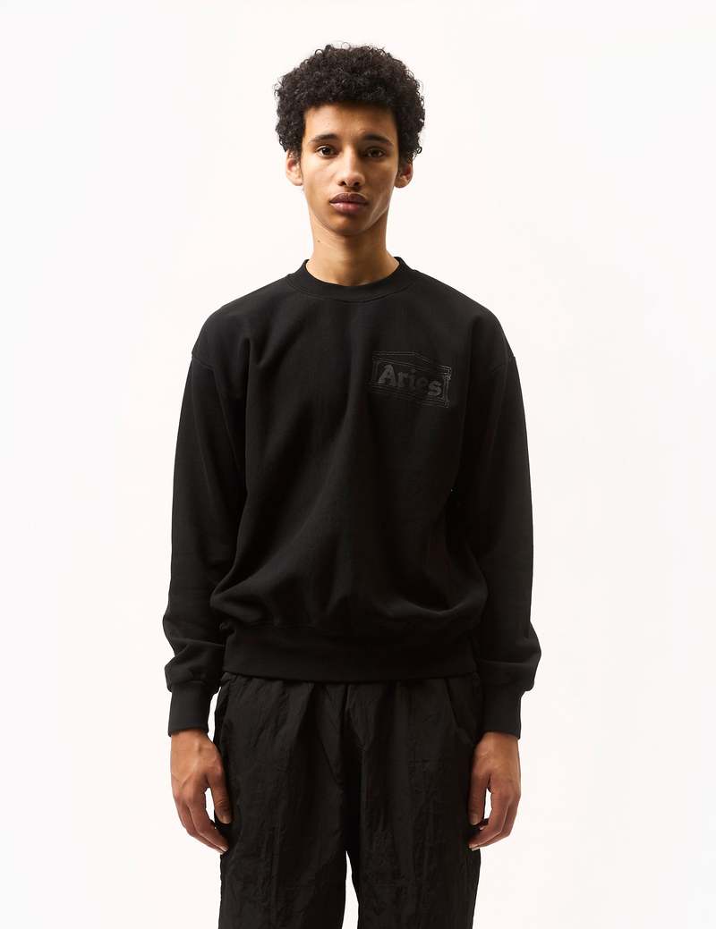 【ARIES】Aged Premium Temple Sweatshirt / NAVY Aries Premium Temple Sweatshirt Navy - FW22 - US