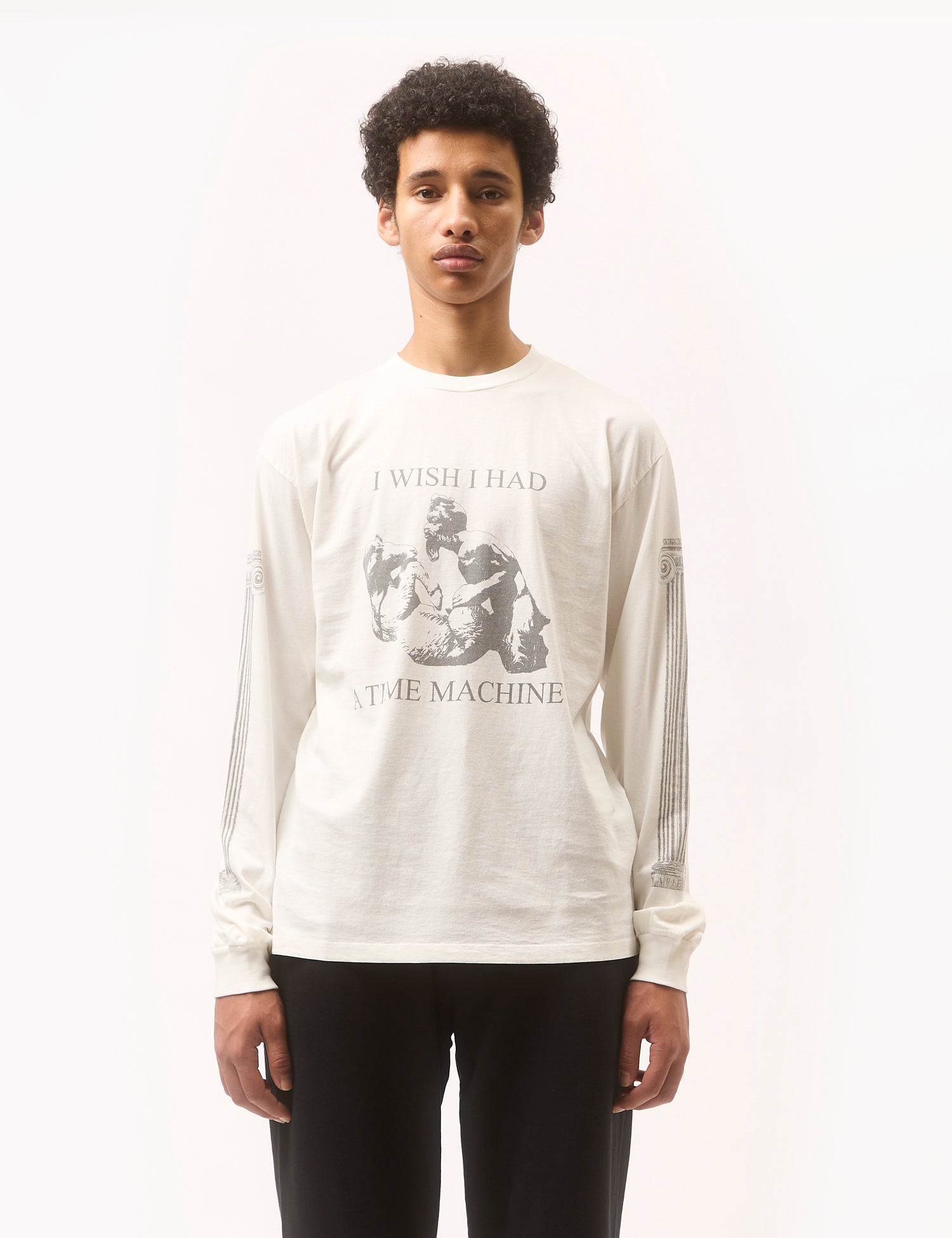 【ARIES】Time Machine LS Tee / Stained White Aries Time Machine L/S Tee | Apparel » Buy online now!