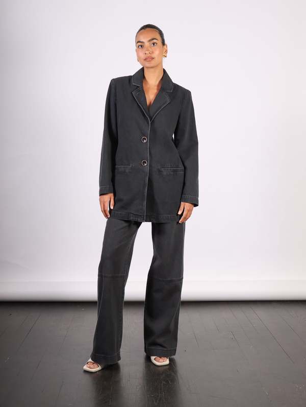 Rodebjer Delphi Denim Blazer - Black