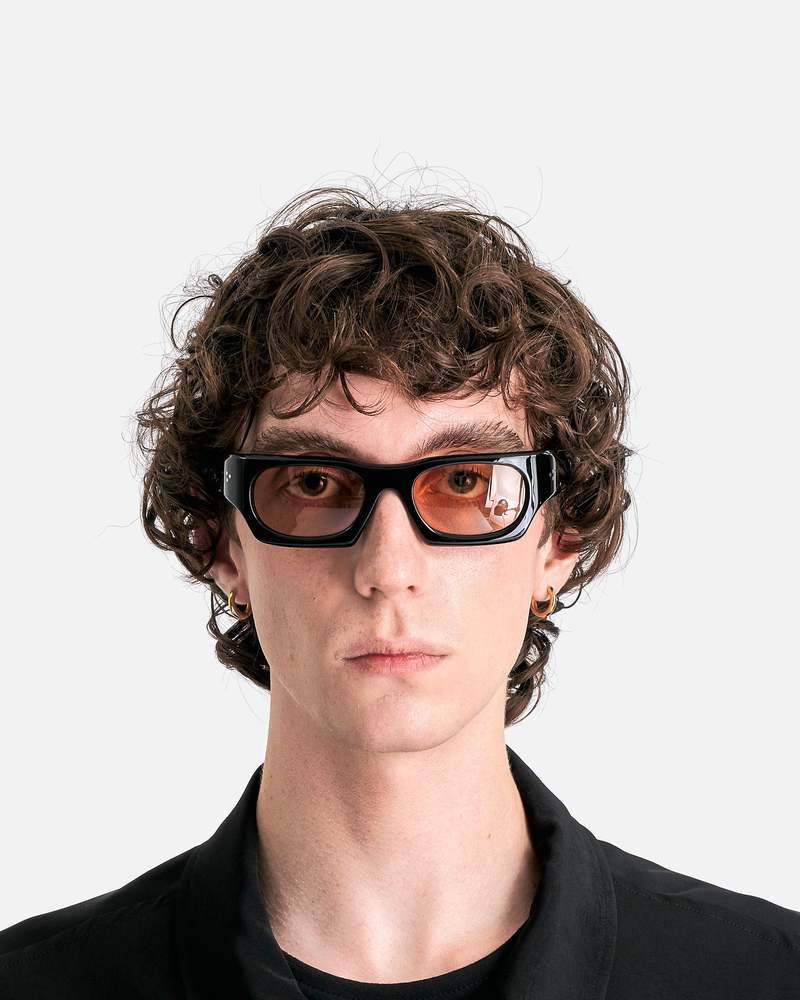Port Tanger Kerewan Sunglasses - Black Acetate/Amber Lens