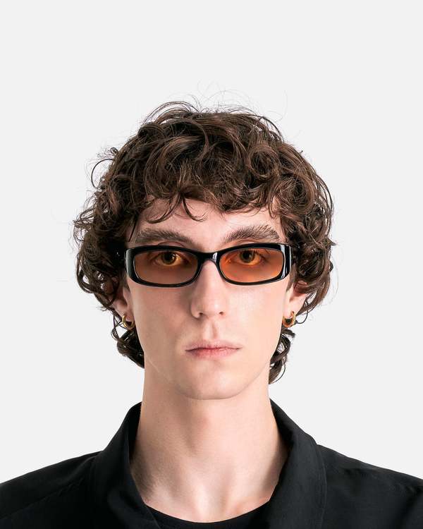 Port Tanger Leila Sunglasses - Black Acetate/Amber Lens | Garmentory