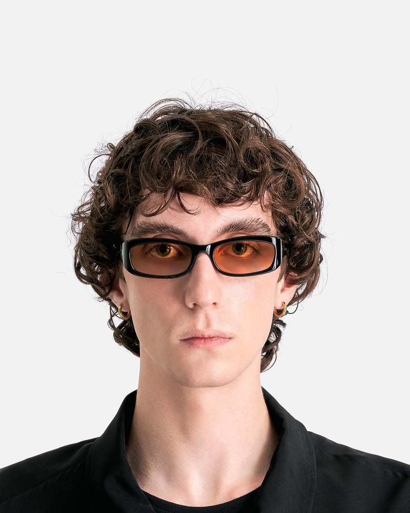 Port Tanger Leila Sunglasses - Black Acetate/Amber Lens