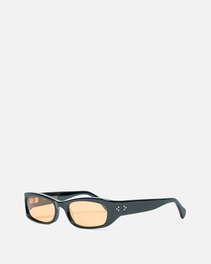Port Tanger Leila Sunglasses - Black Acetate/Amber Lens